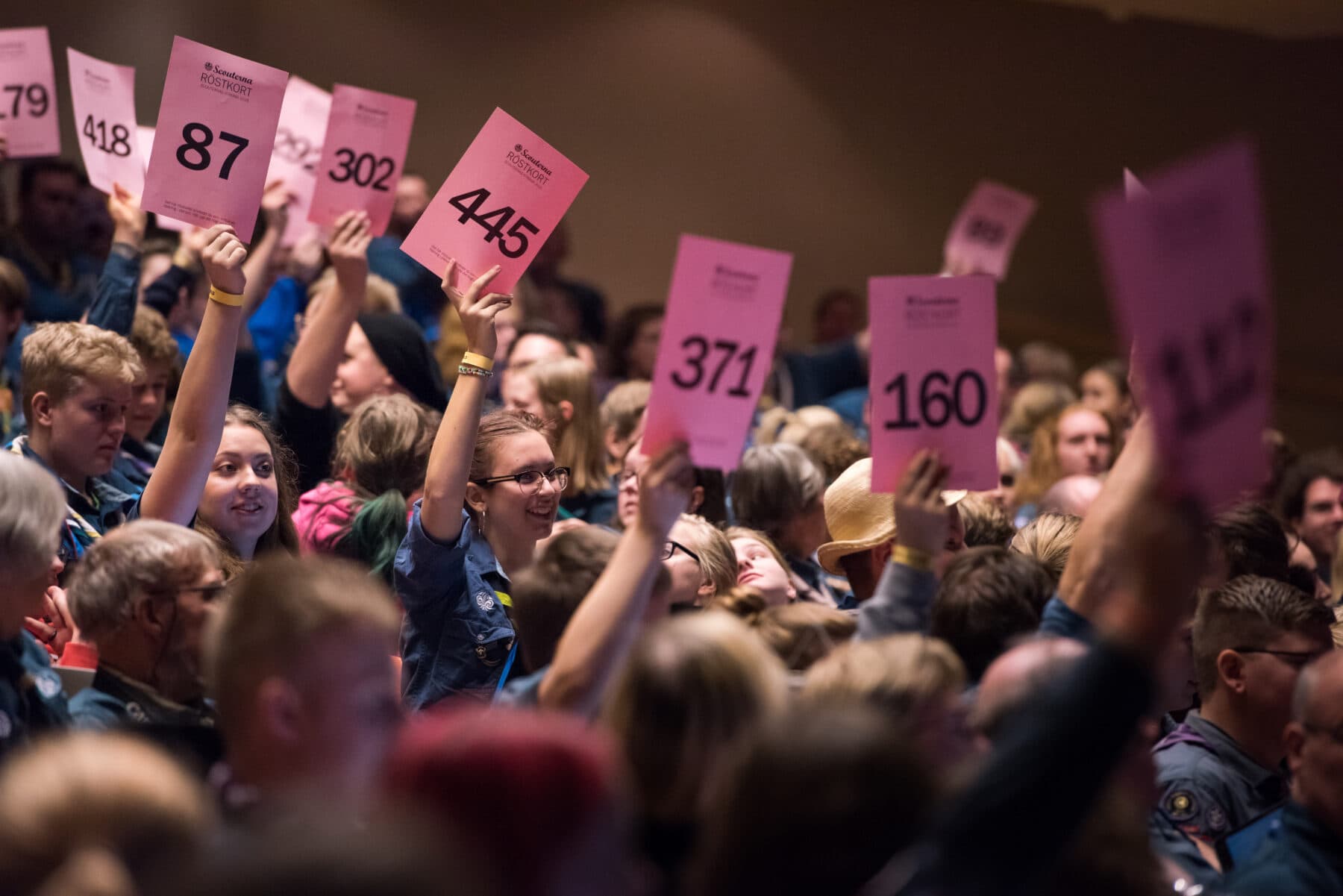 Ombud som röstar på Scouternas stämma