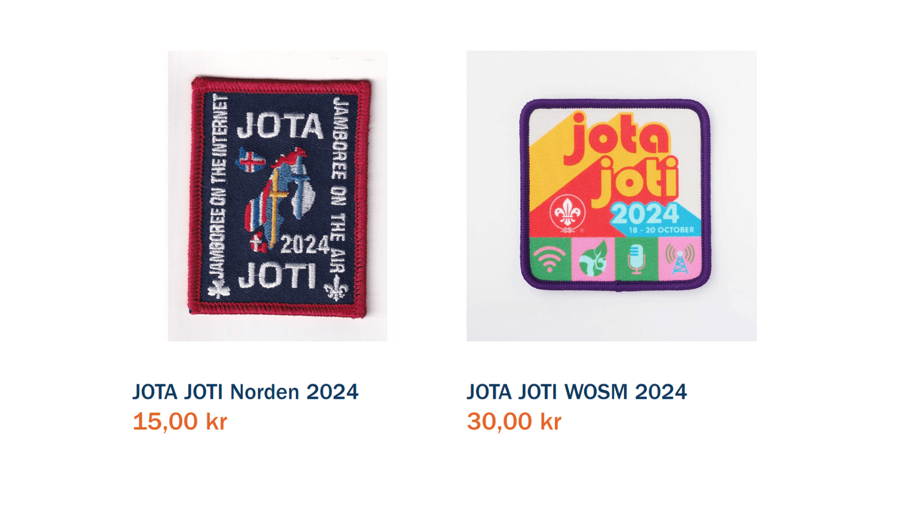 JOTA JOTI märken på scoutshop.se