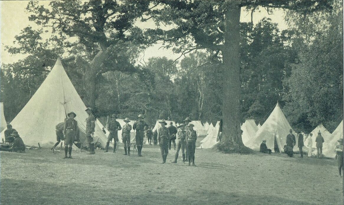 Lägret på Gärdet 1912.